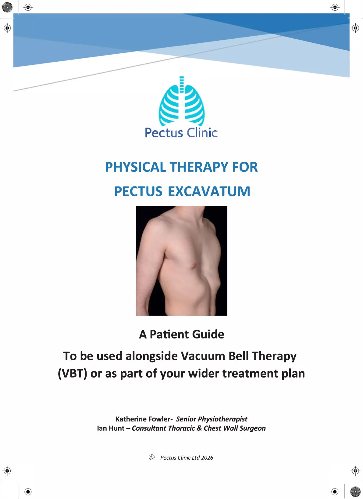 Pectus physiotherapy booklet — cover