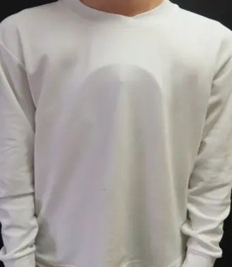Vacuum bell worn under clothing — front view